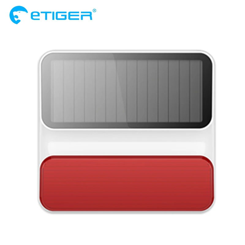 eTiger Wireless outdoor ES-S8A Wireless Outdoor Solar Strobe Siren for Etiger Alarm System S4/S3 alarm
eTiger Wireless outdoor ES-S8A Wireless Outdoor Solar Strobe Siren for Etiger Alarm System S4/S3 alarm