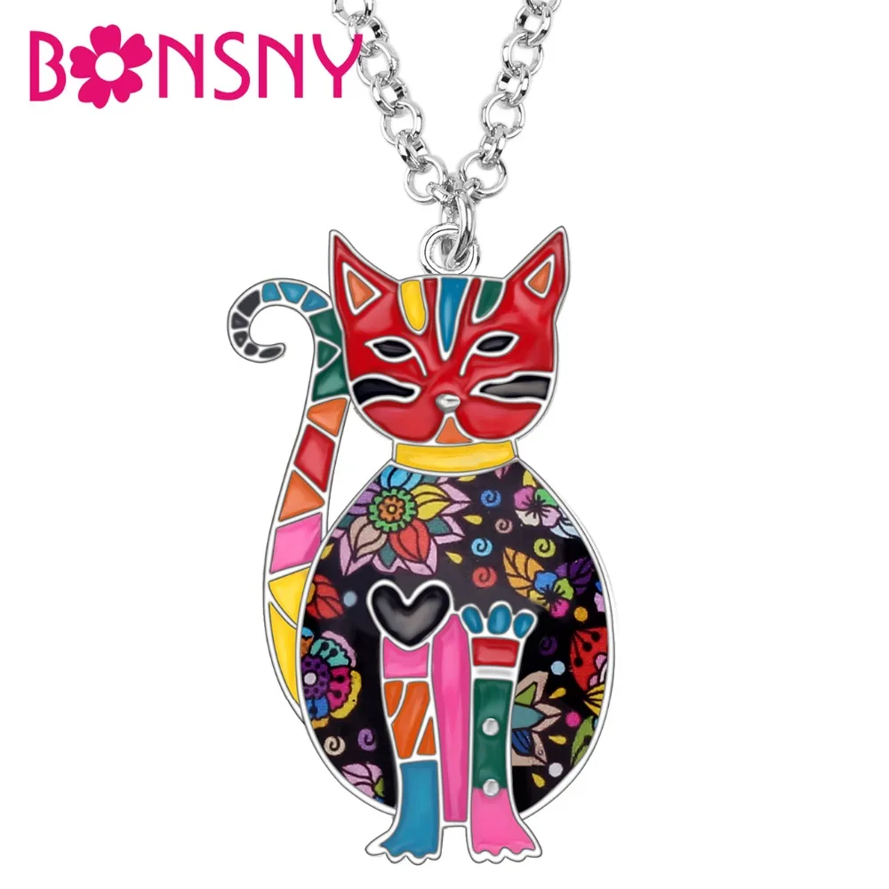 Bonsny Enamel Alloy Floral Kitten Cat Choker Necklace Chain Pendant Novelty Jewelry For Women Girl Ladies Accessories Teens Gift
Bonsny Enamel Alloy Floral Kitten Cat Choker Necklace Chain Pendant Novelty Jewelry For Women Girl Ladies Accessories Teens Gift