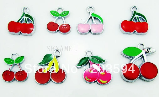 ME020 Wholesale 100Pcs/Lots DIY Alloy Mixed Enamel Cherry Charms Fashion jewelry accessories, charms, pendants bead
ME020 Wholesale 100Pcs/Lots DIY Alloy Mixed Enamel Cherry Charms Fashion jewelry accessories, charms, pendants bead