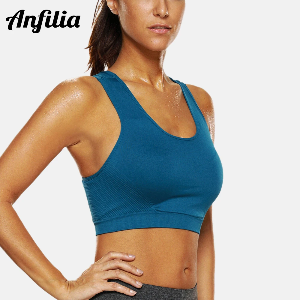 Anfilia Women Sports Bra Solid Breathable Yoga Bra Medium Impact Support Running Fitness Sports Top
Anfilia Women Sports Bra Solid Breathable Yoga Bra Medium Impact Support Running Fitness Sports Top