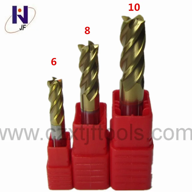 3pc Set - HRC58 4 flutes 6mm 8mm 10mm Tungsten Carbide End Mill TiXCo Coating
3pc Set - HRC58 4 flutes 6mm 8mm 10mm Tungsten Carbide End Mill TiXCo Coating