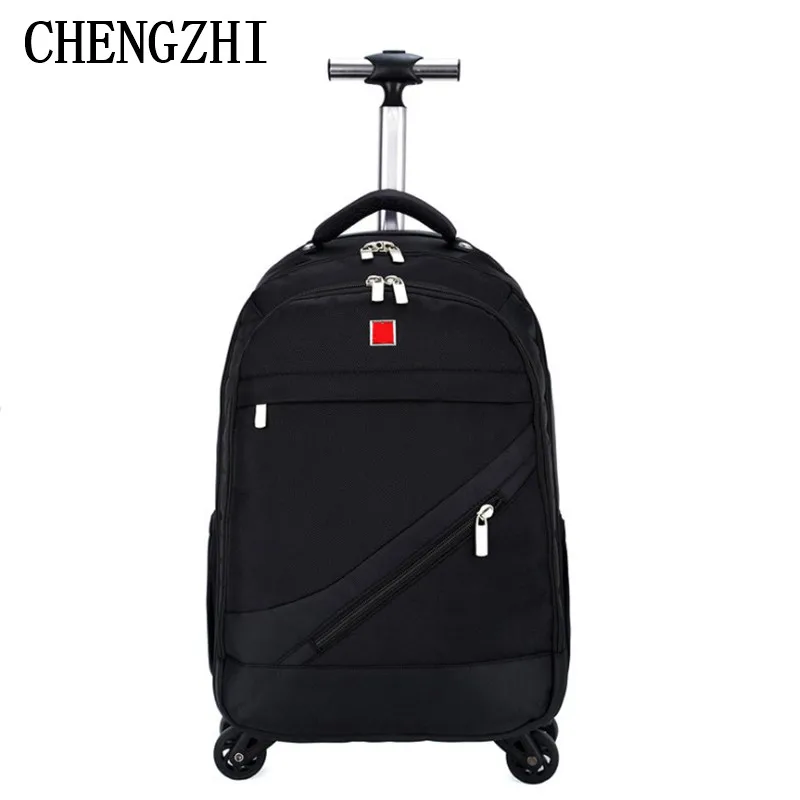 

Многофункциональный Дорожный чемодан CHENGZHI18 для мужчин и женщин, деловой рюкзак на колесиках из ткани Оксфорд, чемодан на колесиках