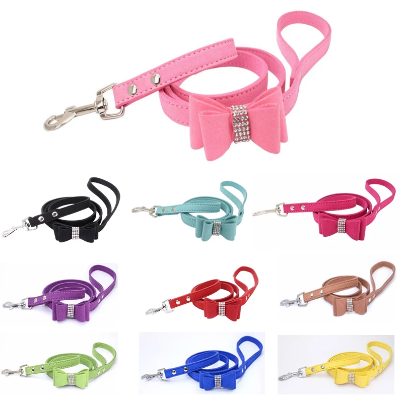 New Bowknot Korea velvet suede microfiber leather pet Cat Traction Rope Belt dog leads rope leash chain
New Bowknot Korea velvet suede microfiber leather pet Cat Traction Rope Belt dog leads rope leash chain