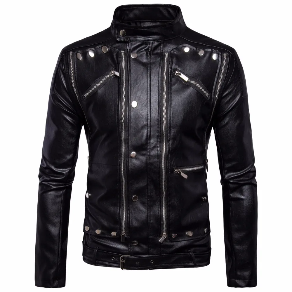 Top Quality Men's Leather Jacket Coat Autumn Winter Multi-Ziper Rivet Design Classic Black Motorcycle Leather Jacket Coat Men
Top Quality Men's Leather Jacket Coat Autumn Winter Multi-Ziper Rivet Design Classic Black Motorcycle Leather Jacket Coat Men