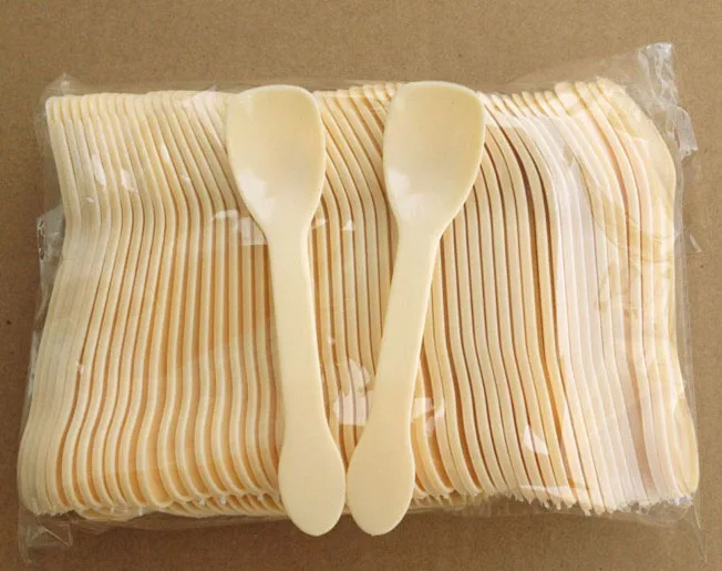 

2000 Pieces Plastic Spoon Gelato Ice Cream Frozen Yogurt Tasting Serving Spoons Disposable Cutlery Party Sale Fast
