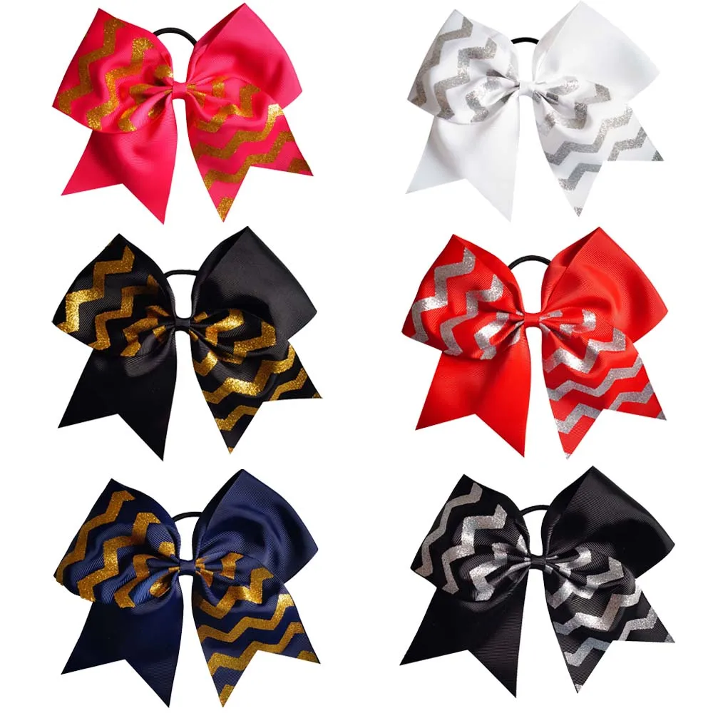 1 PC Girl Glitter Glod Chervon Ribbon Cheer Bows Rubber Cheerleading Bow Layers Hair Accessories
1 PC Girl Glitter Glod Chervon Ribbon Cheer Bows Rubber Cheerleading Bow Layers Hair Accessories