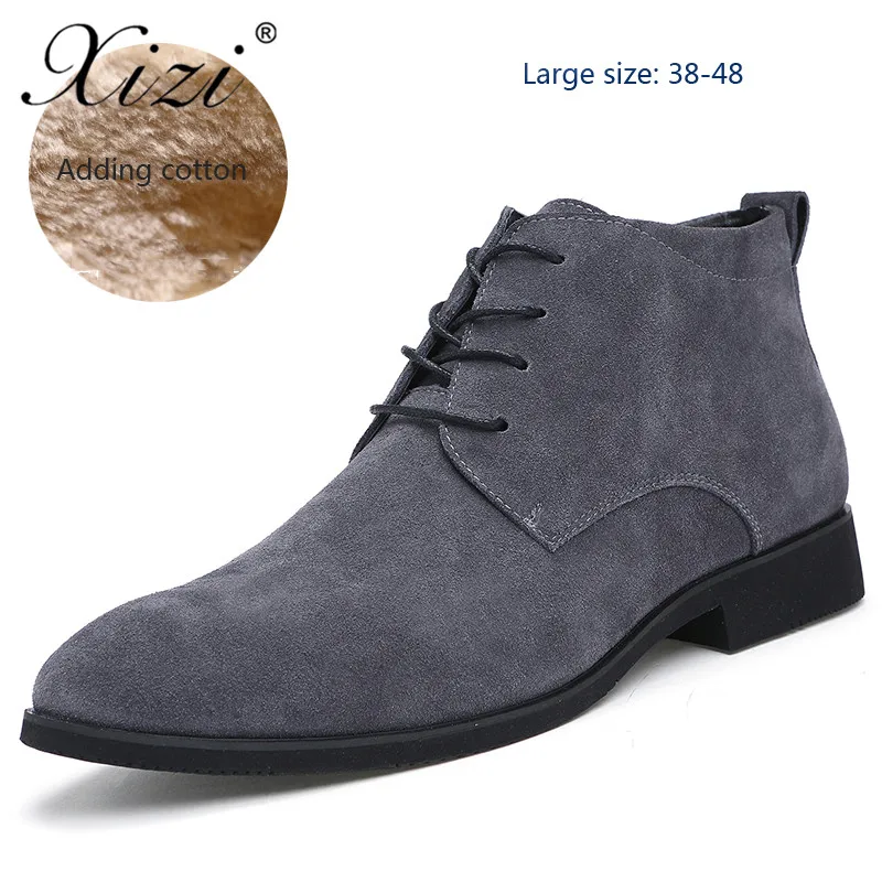 Xizi 2019 Men Winter Boots Suede Leather Style Fashion Male Work Snow Timber Land Lover Martin Boot Large Size 38-48 | Обувь