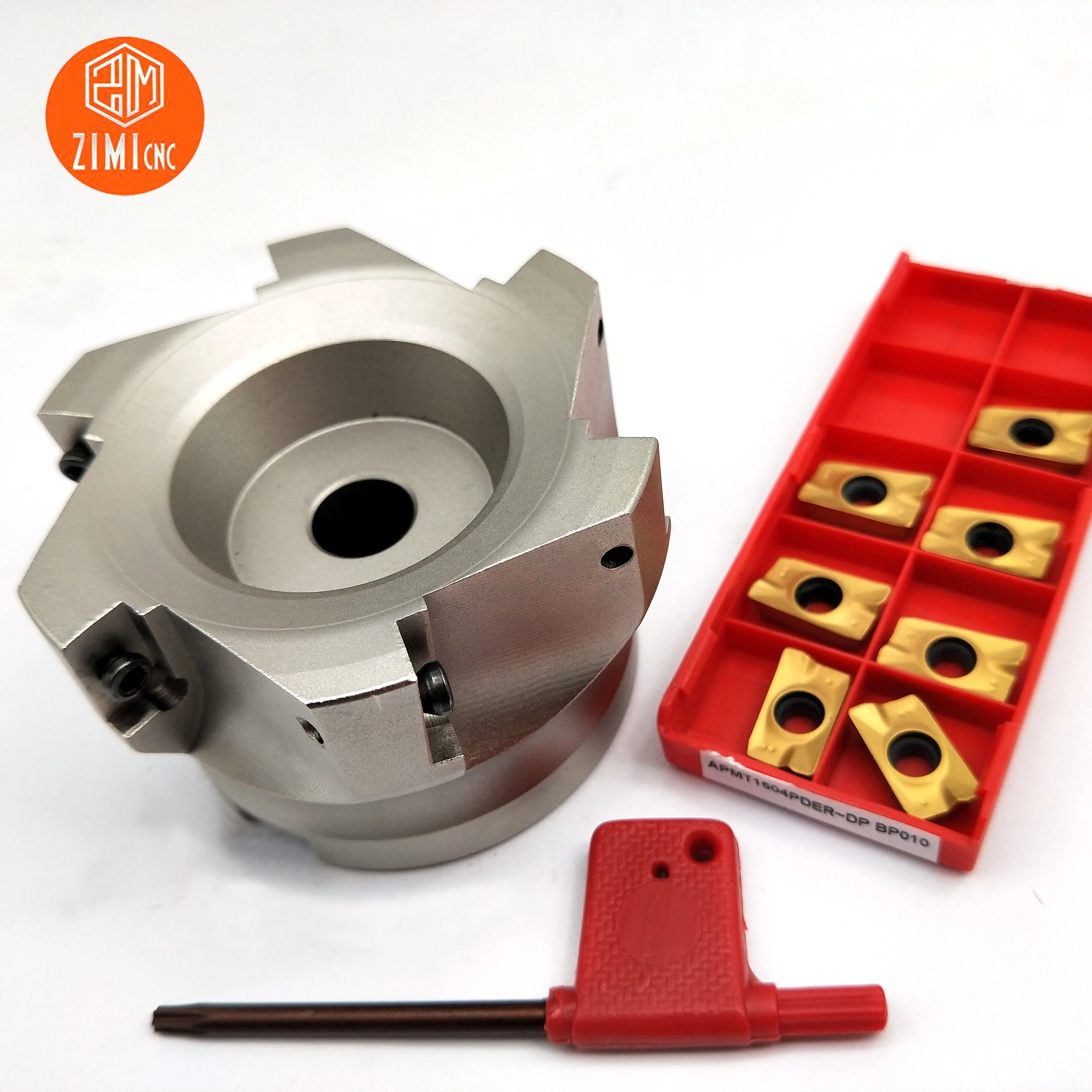 400R 80-27-6T milling cutter 90° right angle shoulder angle end mill 6 slot precision milling cutter and APMT1604 carbide insert
400R 80-27-6T milling cutter 90° right angle shoulder angle end mill 6 slot precision milling cutter and APMT1604 carbide insert