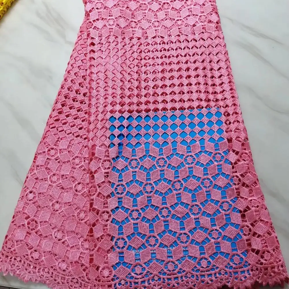 Cassiel 5 Yards African Lace Fabrics Guipure Lace Fabric High Quality Nigerian Cord Lace Fabric For Wedding Dresses
Cassiel 5 Yards African Lace Fabrics Guipure Lace Fabric High Quality Nigerian Cord Lace Fabric For Wedding Dresses