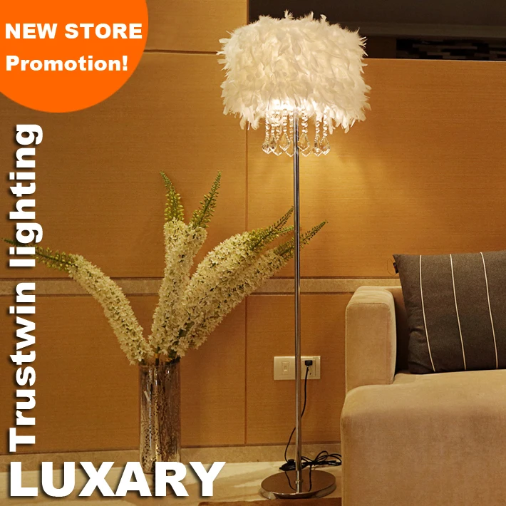 New store promotion home family hotel decoration with feather shade LED floor light crystal floor lamp
New store promotion home family hotel decoration with feather shade LED floor light crystal floor lamp