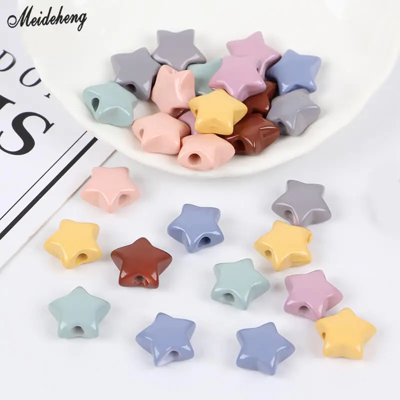 Fashion Korean Jewelry Cream Color Big Hole Pentagram DIY Girl Kids Hair Rope Jewelry Beads Summer Hair Rings Beads Accessory
Fashion Korean Jewelry Cream Color Big Hole Pentagram DIY Girl Kids Hair Rope Jewelry Beads Summer Hair Rings Beads Accessory