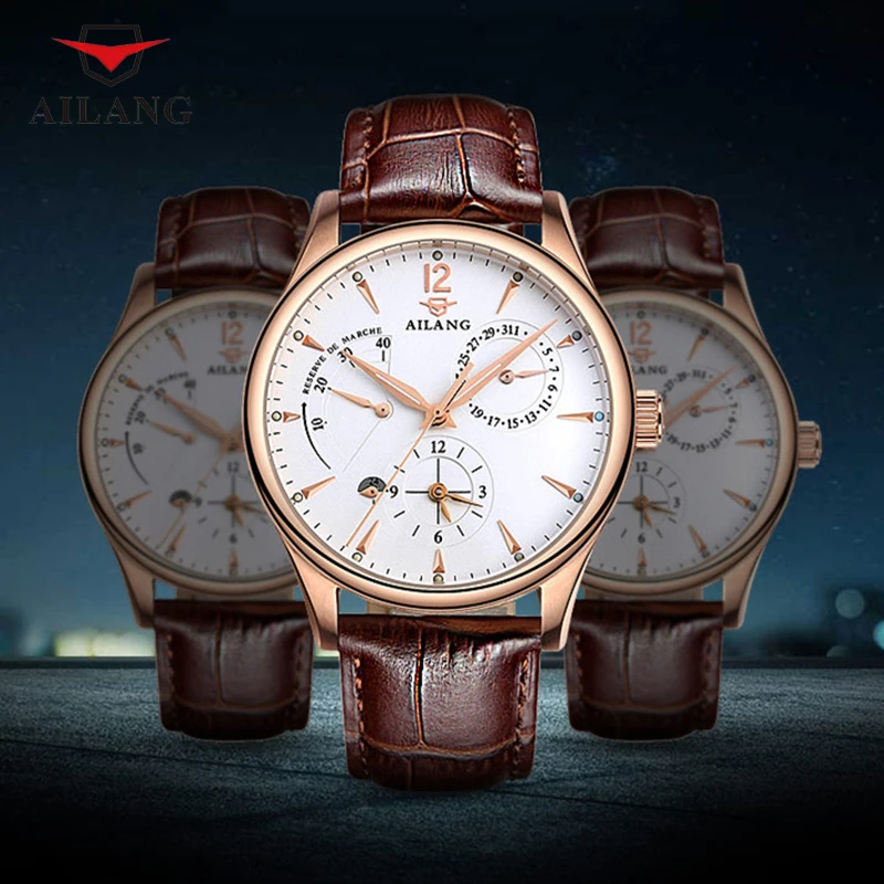Brand Elegant Men Business Statement Watches Workable Analog Male Real Leather Wristwatch Self-wind Mechanical Watch 2 Time Zone
Brand Elegant Men Business Statement Watches Workable Analog Male Real Leather Wristwatch Self-wind Mechanical Watch 2 Time Zone