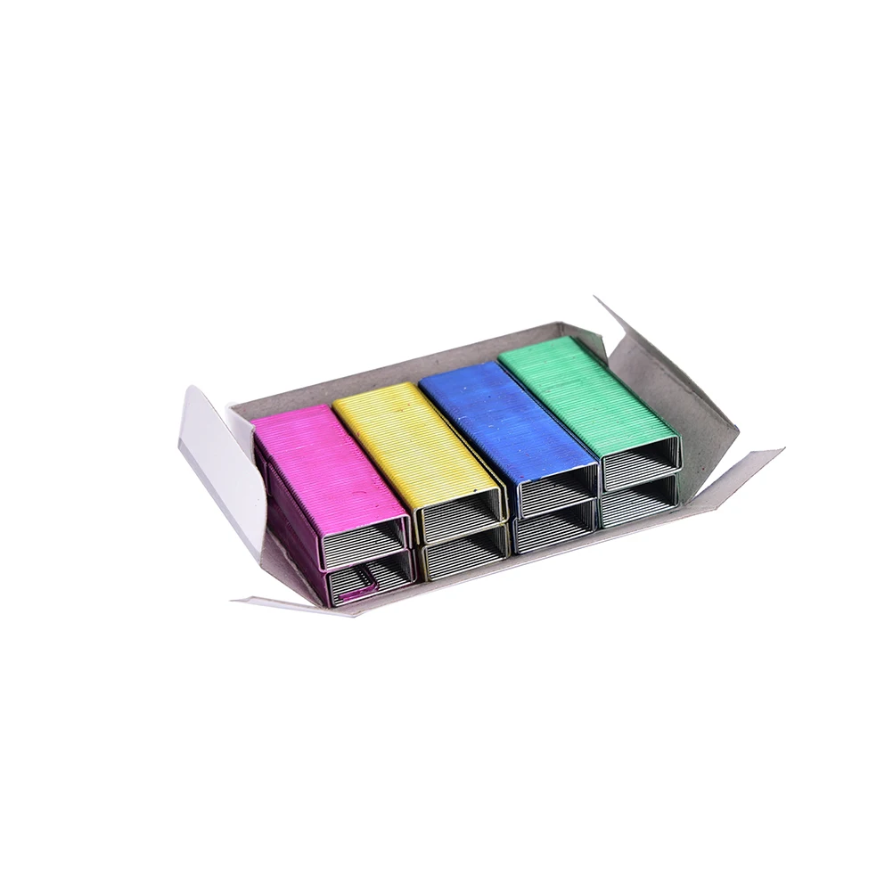 12mm Creative Colorful Stainless Steel Staples Office Binding Supplies High quality 1Pack
12mm Creative Colorful Stainless Steel Staples Office Binding Supplies High quality 1Pack
