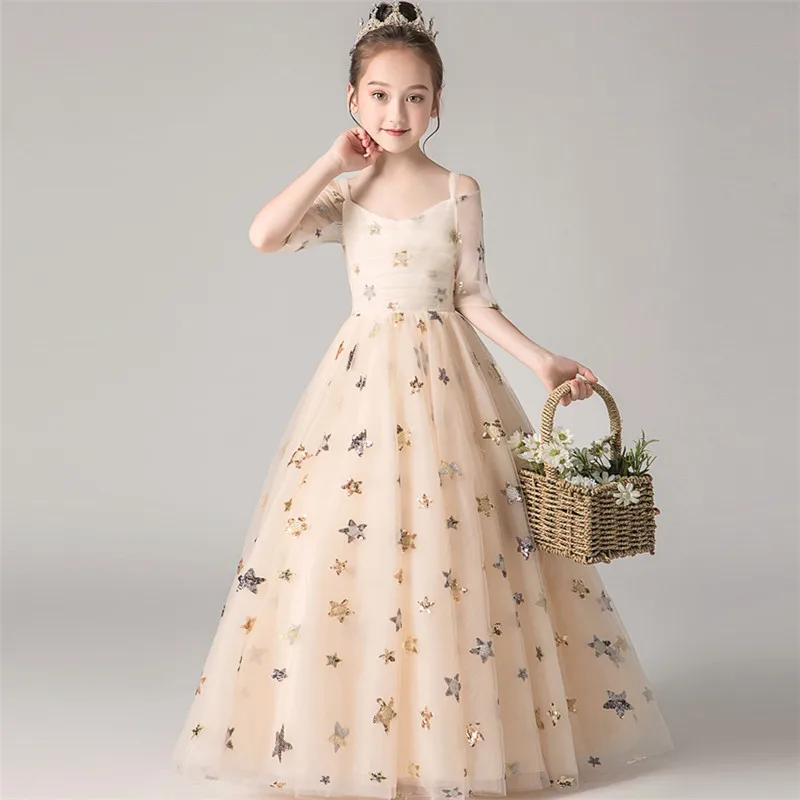 Summer Luxury Children Girls Elegant Birthday Evening Birthday Party Sling Princess Dress Kids Teens Host Communication Dress
Summer Luxury Children Girls Elegant Birthday Evening Birthday Party Sling Princess Dress Kids Teens Host Communication Dress