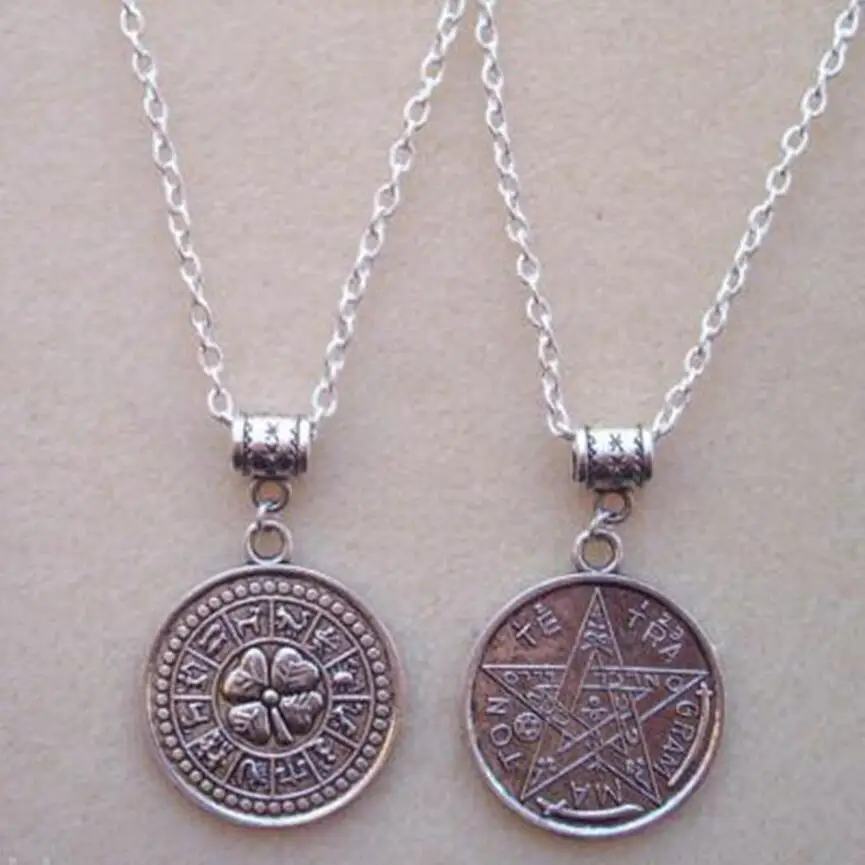 Reversable Tetragrammaton Pentagram Zodiac Necklace-Charms Pendant Jewelry Vintage Statement Sweater Chain Necklace Q23
Reversable Tetragrammaton Pentagram Zodiac Necklace-Charms Pendant Jewelry Vintage Statement Sweater Chain Necklace Q23