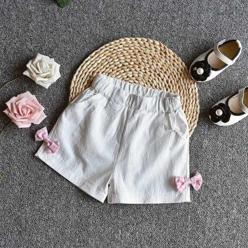 2-6T Summer Children Girls Short Sleeve T-shirt Bow-tie Shorts Toddler Kids Casual 2 Pcs Clothes Suit Set
2-6T Summer Children Girls Short Sleeve T-shirt Bow-tie Shorts Toddler Kids Casual 2 Pcs Clothes Suit Set