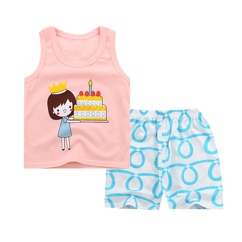 Summer Children's Wear Cotton Children's Vest Suit Boys Girls Sleeveless Vest Shorts Two Pieces Sets
Summer Children's Wear Cotton Children's Vest Suit Boys Girls Sleeveless Vest Shorts Two Pieces Sets