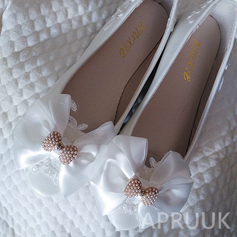 Satin bow butterfly-knot bridal wedding shoes bride plus size 41 42 43 ladies lace flats shoes flower girls bridesmaid shoes
Satin bow butterfly-knot bridal wedding shoes bride plus size 41 42 43 ladies lace flats shoes flower girls bridesmaid shoes