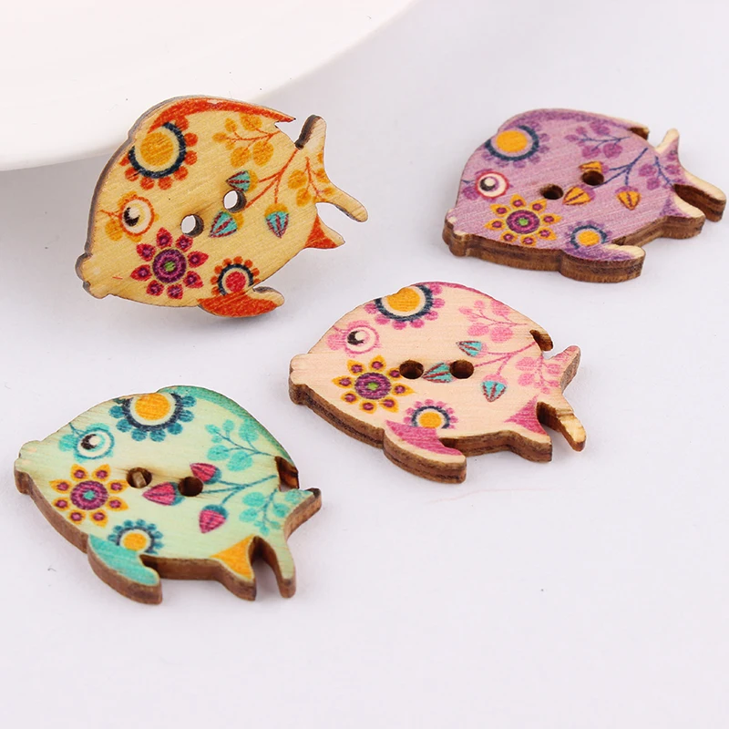 Wholesale 24*30mm 50pcs Mixed Color Fish Wooden Buttons For Handmade Craft Fit Sewing And Scrapbooking Accessories 2 Holes
Wholesale 24*30mm 50pcs Mixed Color Fish Wooden Buttons For Handmade Craft Fit Sewing And Scrapbooking Accessories 2 Holes