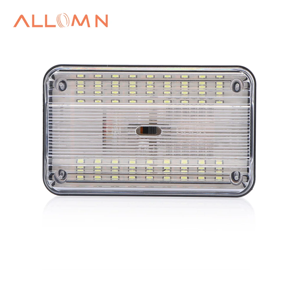 Фото ALLOMN 36 SMD авто купольная Светодиодная потолочная интерьерная прямоугольно белая