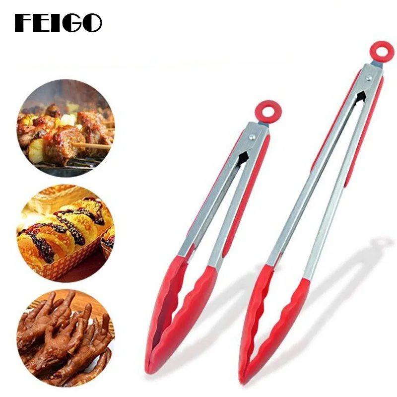 FEIGO 9inch/12inch BBQ Non-Stick Fried Silicone Cooking Turner Kitchen Utensils Bread Tongs Multifunctional Cooking Tools F864
FEIGO 9inch/12inch BBQ Non-Stick Fried Silicone Cooking Turner Kitchen Utensils Bread Tongs Multifunctional Cooking Tools F864