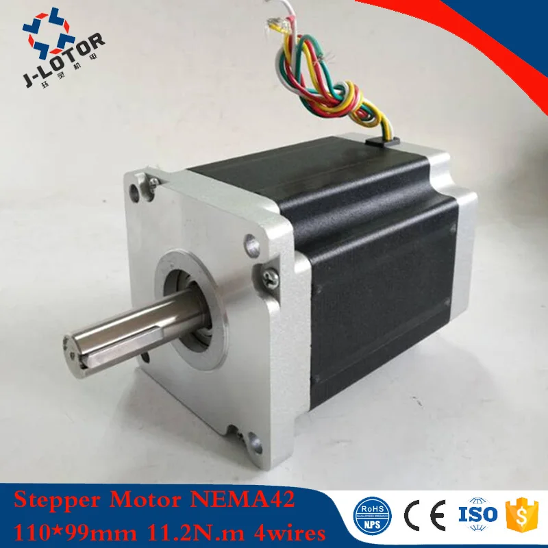 NEMA42 1.8° 5.5A 11.2N.m 110mm*99mm 2Phase 4 Wires High Torque Hybrid Stepper Stepping Motor JL110HS99-5504
NEMA42 1.8° 5.5A 11.2N.m 110mm*99mm 2Phase 4 Wires High Torque Hybrid Stepper Stepping Motor JL110HS99-5504