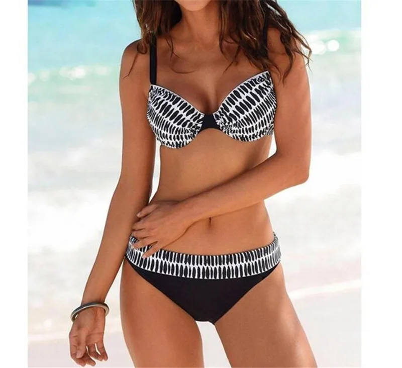 Melphieer Vintage Bikini 2019 Swimsuit Plus Size Swimwear XXL Women Low Waist Set Push Up Bathing Suit Beachwear | Женская одежда