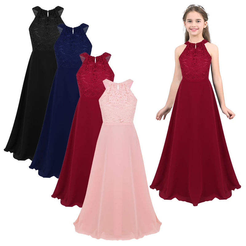 Children Girls Chiffon Dress Floral Lace Cutout Back Flower Girl Dress Princess Elegant Wedding Bridesmaid Birthday Party Dress
Children Girls Chiffon Dress Floral Lace Cutout Back Flower Girl Dress Princess Elegant Wedding Bridesmaid Birthday Party Dress