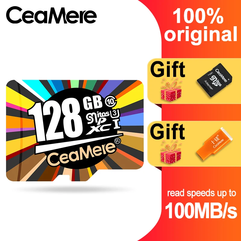CeaMere Micro SD Card Class10 UHS-1 8GB Class6 16GB/32GB U1 64GB/128GB/256GB U3 Memory Card Flash Memory Microsd for Smartphone
CeaMere Micro SD Card Class10 UHS-1 8GB Class6 16GB/32GB U1 64GB/128GB/256GB U3 Memory Card Flash Memory Microsd for Smartphone