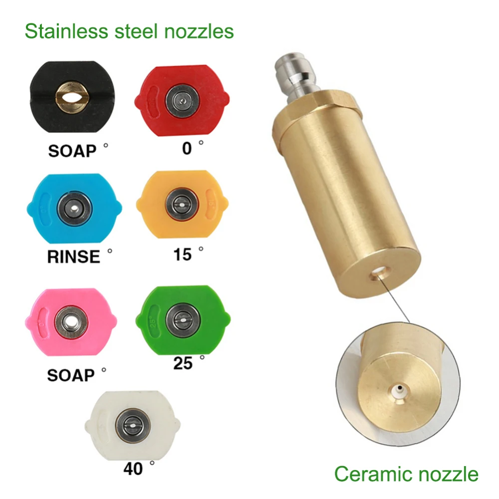 8pcs/set High Pressure Washer Rotary Nozzle 3600 PSI Spray Nozzle Kit Car Wash Gun Foam Generator Car Goods Auto Accessories
8pcs/set High Pressure Washer Rotary Nozzle 3600 PSI Spray Nozzle Kit Car Wash Gun Foam Generator Car Goods Auto Accessories