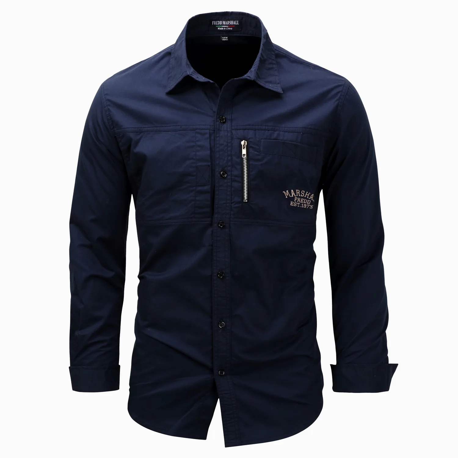 Men's Shirts Casual Cotton Men's Shirts Long Sleeve Zip Pocket Shirt Men's Lapels Brand Clothing Men Shirt Long Sleeve M-3XL
Men's Shirts Casual Cotton Men's Shirts Long Sleeve Zip Pocket Shirt Men's Lapels Brand Clothing Men Shirt Long Sleeve M-3XL