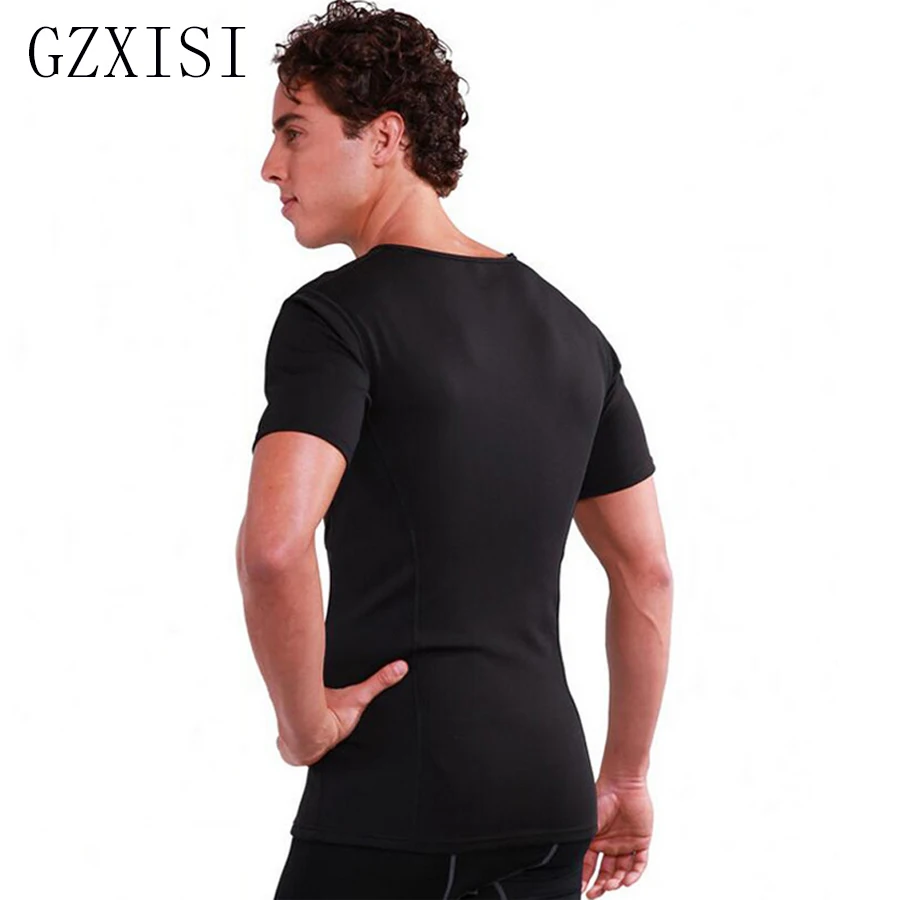 Black Slimming Men Thermo Neoprene Shaper Short Sleeve T Shirt Man Sweat Body Shaper Tops Shirt Stretch Sliming Shapewear
Black Slimming Men Thermo Neoprene Shaper Short Sleeve T Shirt Man Sweat Body Shaper Tops Shirt Stretch Sliming Shapewear