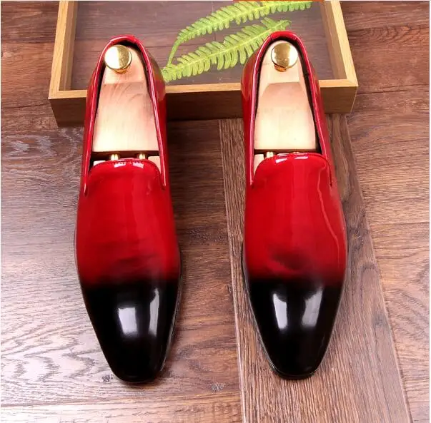 Mixcolor Red Black Loafers Shoes Mens Flats Handmade Patent leather Driving Casual Shoes New 2018 Fashion Hot Mens Wedding Shoes
Mixcolor Red Black Loafers Shoes Mens Flats Handmade Patent leather Driving Casual Shoes New 2018 Fashion Hot Mens Wedding Shoes