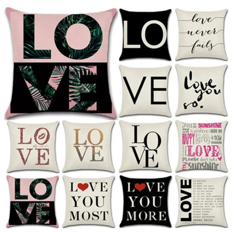 SBB Hot Sales Fashion Love Letter series Printed linen Cushion Cover Geometric Decorative Sofa Throw Car Home Decor Pillow Case
SBB Hot Sales Fashion Love Letter series Printed linen Cushion Cover Geometric Decorative Sofa Throw Car Home Decor Pillow Case