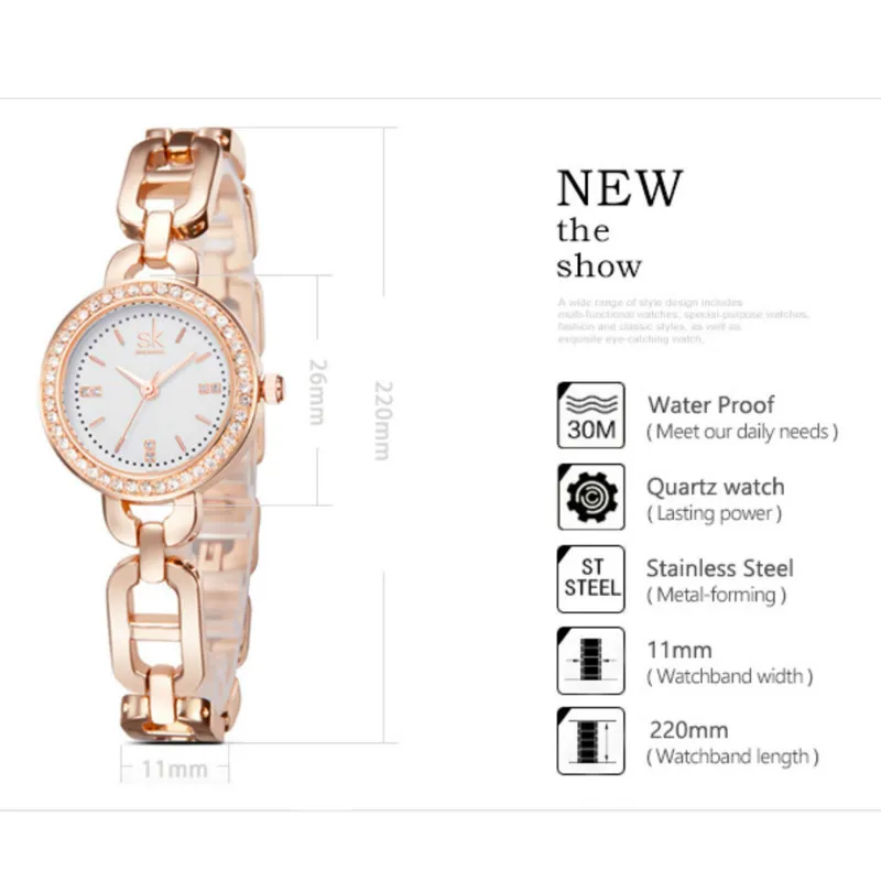 Shengke Women Brand Bracelet Watches Stainless Steel Wristwatch Luxury Crystal Ladies Quartz Watch 2019 Relogio Feminino #K0018
Shengke Women Brand Bracelet Watches Stainless Steel Wristwatch Luxury Crystal Ladies Quartz Watch 2019 Relogio Feminino #K0018