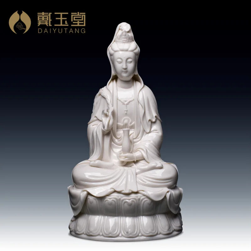 Dai Yutang ceramic sculpture Master Chen Mingliang/Guan Yin statue, sits the ancient Lotus ornament D43-30
Dai Yutang ceramic sculpture Master Chen Mingliang/Guan Yin statue, sits the ancient Lotus ornament D43-30