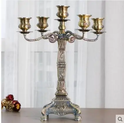 H43cm european retro bronze 5arm metal canlde holders romantic candles candlestick holder for home decoration ZT172
H43cm european retro bronze 5arm metal canlde holders romantic candles candlestick holder for home decoration ZT172