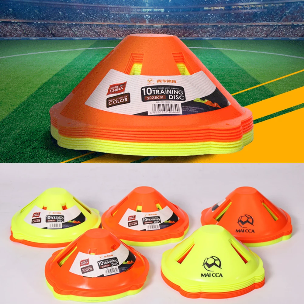 10pcs/lot 23cm Soccer Training Sign Flat Pressure Resistant Cones Marker Discs Bucket Marker PE Football Training Accessories
10pcs/lot 23cm Soccer Training Sign Flat Pressure Resistant Cones Marker Discs Bucket Marker PE Football Training Accessories