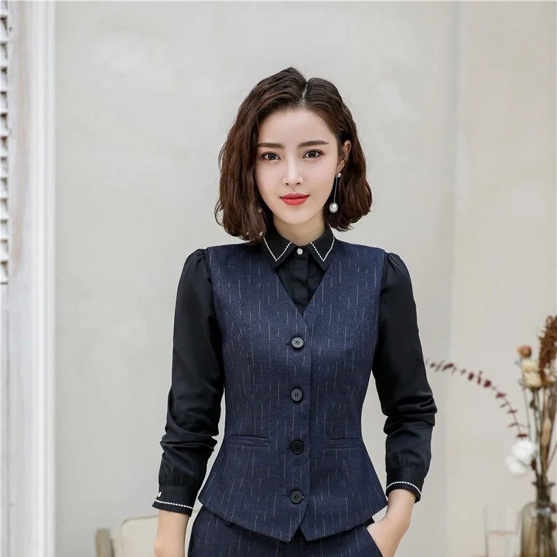 2019 Spring Summer Formal Uniform Designs Blazers Women Waistcoat & Vest Ladies Business Work Wear Casual Tops Clothes Striped
2019 Spring Summer Formal Uniform Designs Blazers Women Waistcoat & Vest Ladies Business Work Wear Casual Tops Clothes Striped