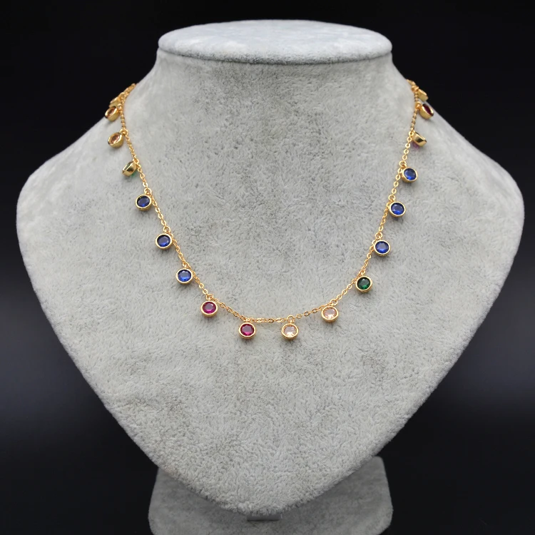 925 Sterling Silver Colorful Natural Zircon Necklace Gold Sweater Chain Personality Temperament Suitable For Women Banquet Wwear
925 Sterling Silver Colorful Natural Zircon Necklace Gold Sweater Chain Personality Temperament Suitable For Women Banquet Wwear