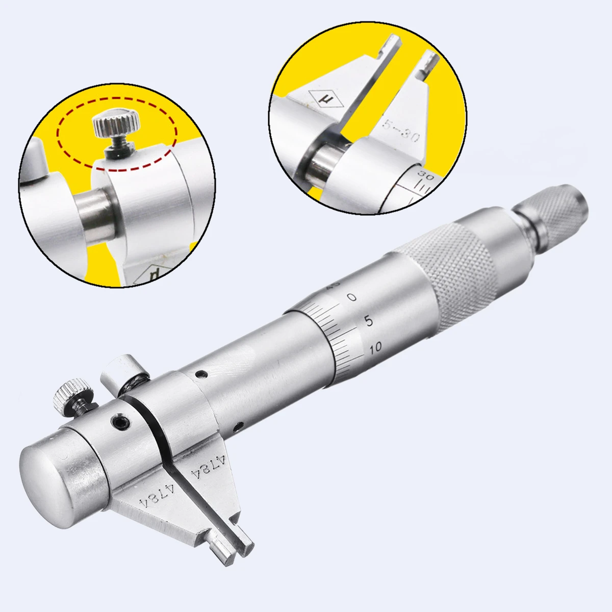 JIGUOOR 5-30mm 0.01mm Stainless Steel Inside Micrometer Screw Internal Diameter measure caliper gauge Measuring Tool
JIGUOOR 5-30mm 0.01mm Stainless Steel Inside Micrometer Screw Internal Diameter measure caliper gauge Measuring Tool