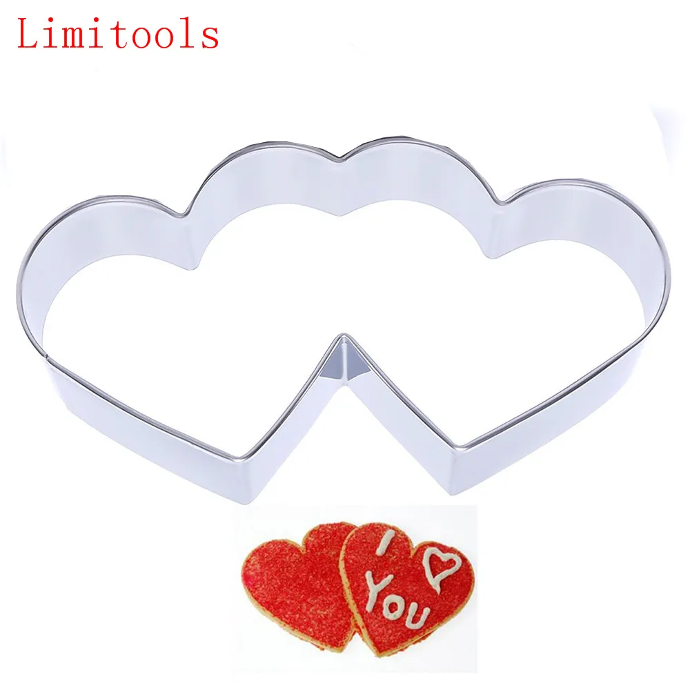 3D Sweet Love Theme Stainless Steel Cookie Cutter Candy Double Heart Chocolate Biscuit Mold Kitchen Baking Pastry Cake tool
3D Sweet Love Theme Stainless Steel Cookie Cutter Candy Double Heart Chocolate Biscuit Mold Kitchen Baking Pastry Cake tool