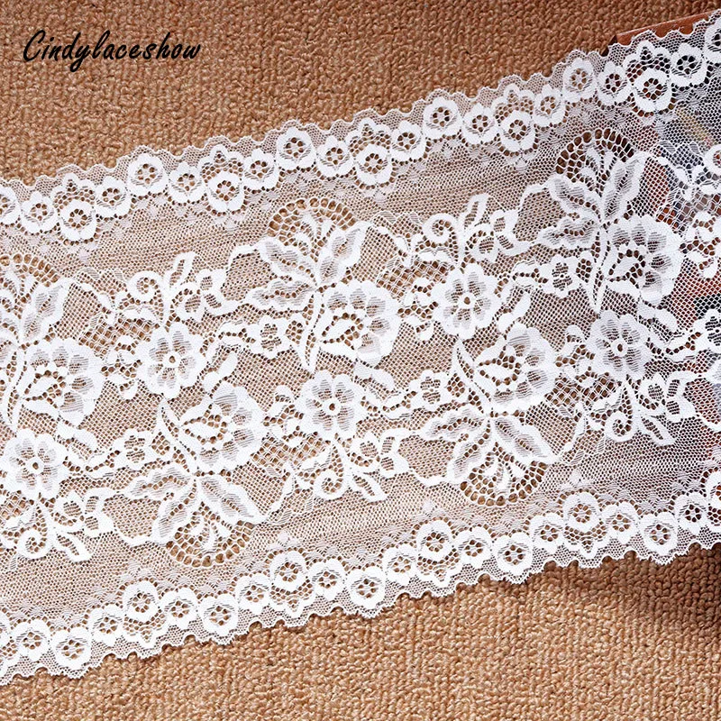2 Yards 20cm Width Nylon White Elastic Lace Trim DIY Clothing Accessories French Net Stretch Lace Fabric Sewing Applique Craft
2 Yards 20cm Width Nylon White Elastic Lace Trim DIY Clothing Accessories French Net Stretch Lace Fabric Sewing Applique Craft