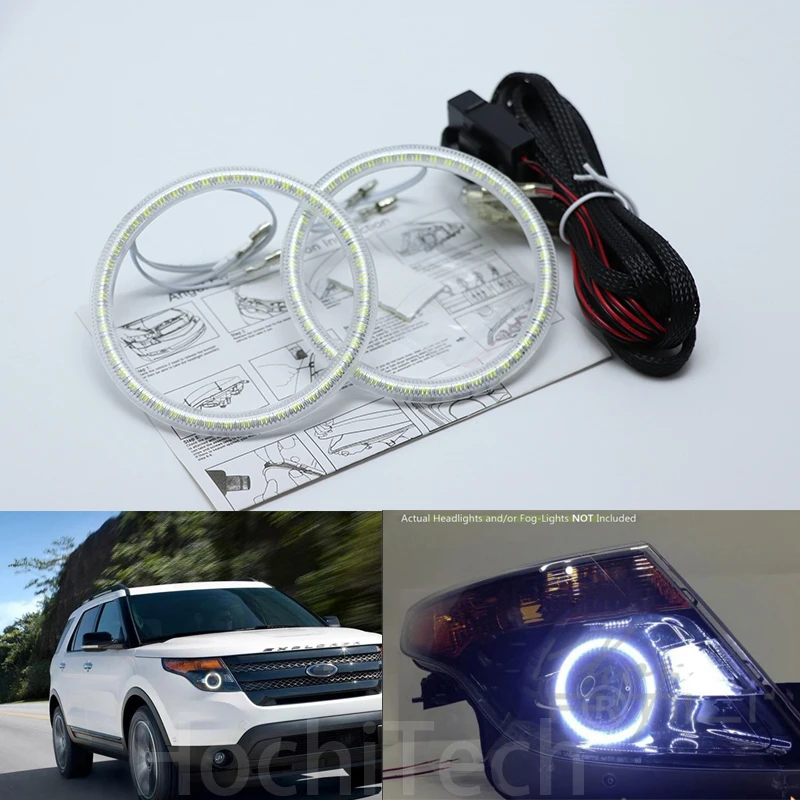 Для Ford Explorer 2011 2018 ультра яркие SMD белые светодиодные глаза ангела лм 12 В Комплект