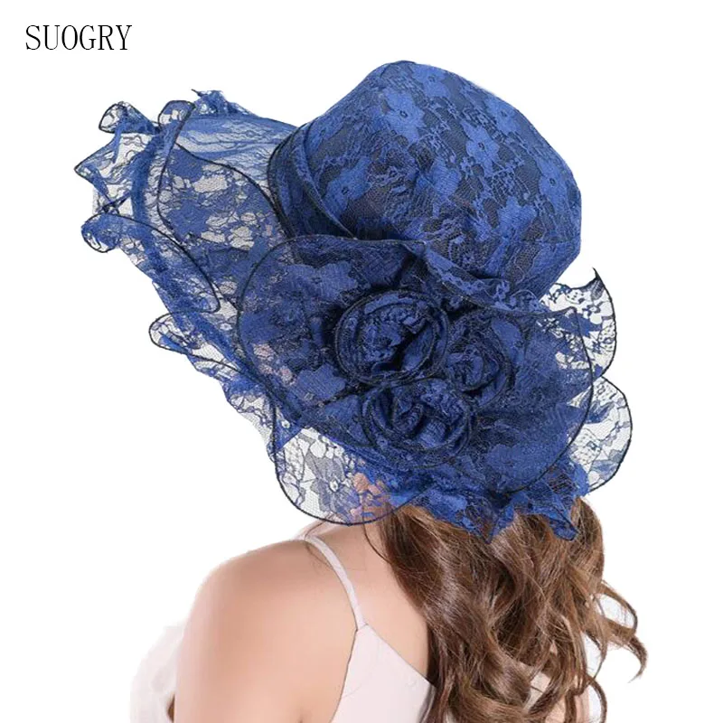 SUOGRY Womens Church Hats Foldable Wide Brim hat UV protection lace Sun Hat Net yarn Wedding Hat For Women
SUOGRY Womens Church Hats Foldable Wide Brim hat UV protection lace Sun Hat Net yarn Wedding Hat For Women