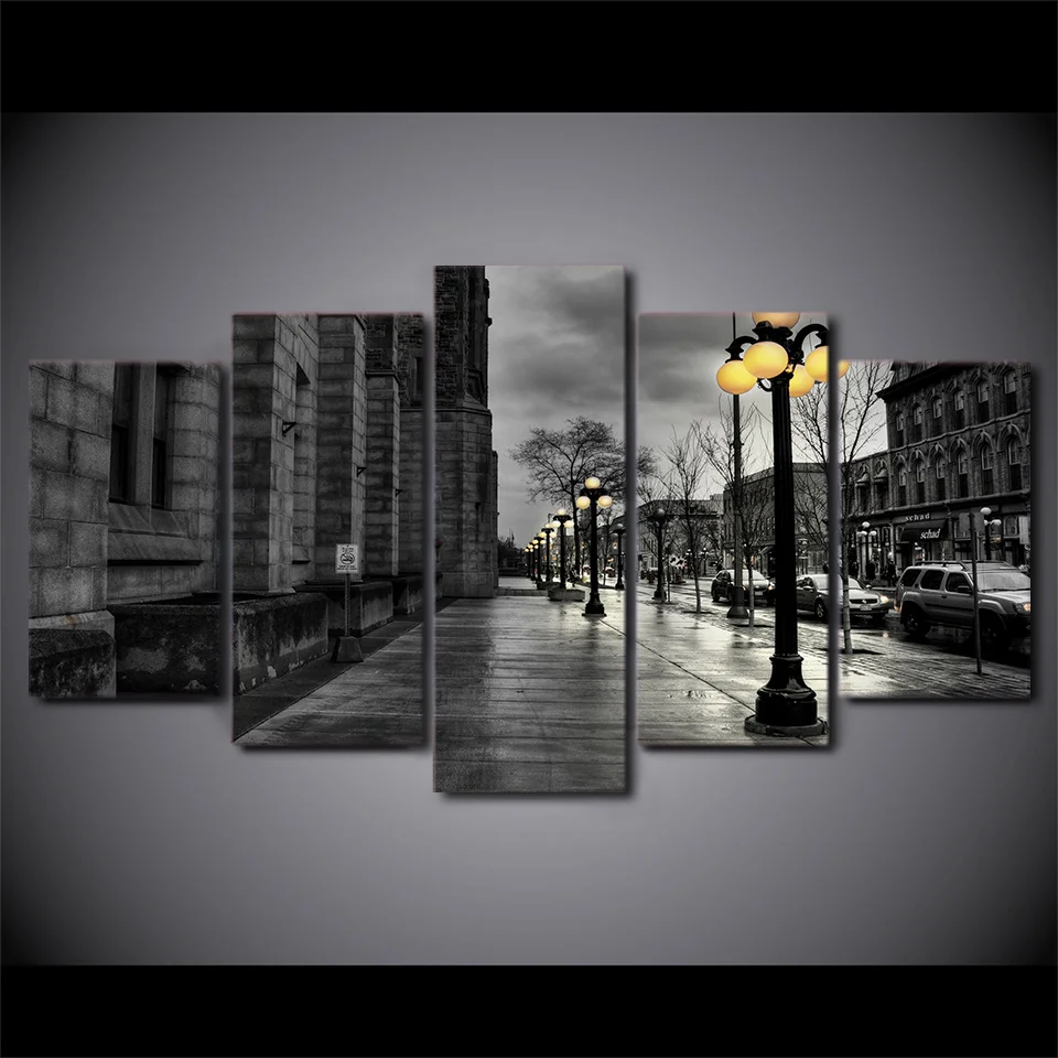 night Street Home Decor Modern HD Printed Canvas Painting 5 Pieces Black White Wall Art Pictures London City Street scape Poster
night Street Home Decor Modern HD Printed Canvas Painting 5 Pieces Black White Wall Art Pictures London City Street scape Poster