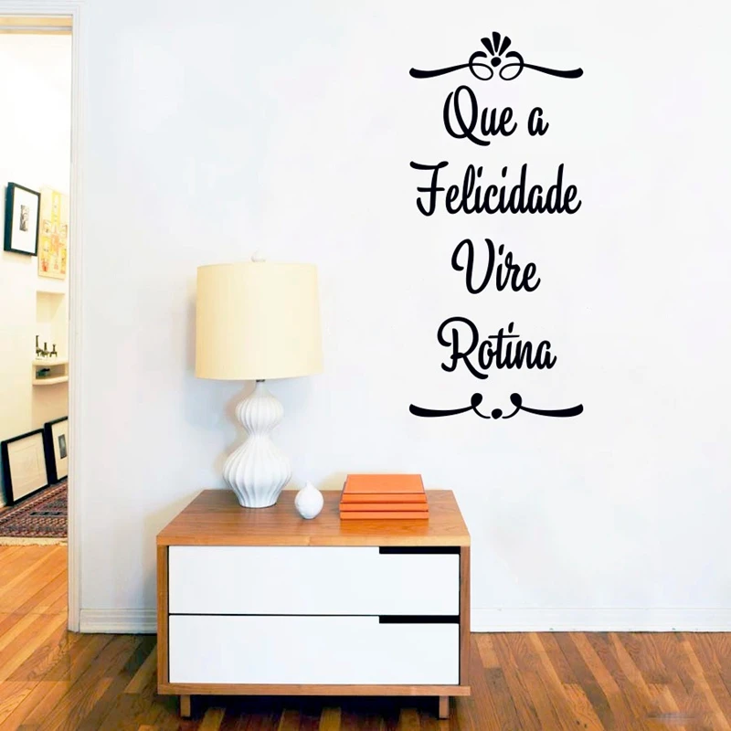 Portuguese Wall Stickers Home Decor , Que A Felicidade Vire Rotina Vinyl Wall Decals For Portuguese Home Living Room Decoration
Portuguese Wall Stickers Home Decor , Que A Felicidade Vire Rotina Vinyl Wall Decals For Portuguese Home Living Room Decoration