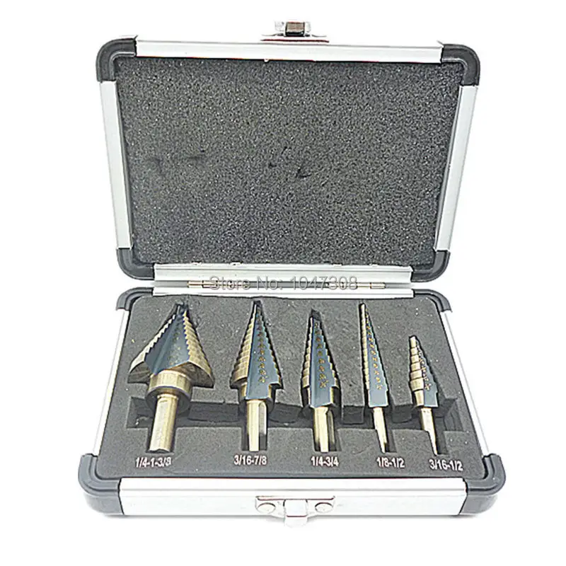 5pcs Hss Cobalt Multiple Hole 50 Sizes Step Drill Bit Set Woodworker British Step Drill Wood Core Drill Bit With Aluminum Case
5pcs Hss Cobalt Multiple Hole 50 Sizes Step Drill Bit Set Woodworker British Step Drill Wood Core Drill Bit With Aluminum Case