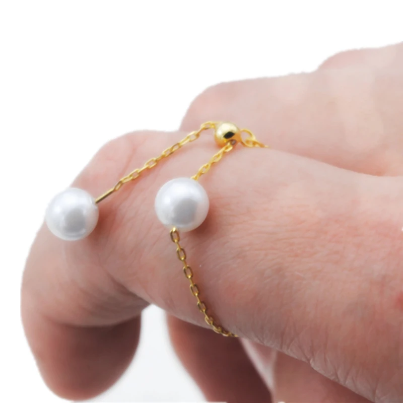 Newest design S925 sterling silver Ring chain Pearls Rings Jewelry Fittings Open Size Adjustable Rings
Newest design S925 sterling silver Ring chain Pearls Rings Jewelry Fittings Open Size Adjustable Rings