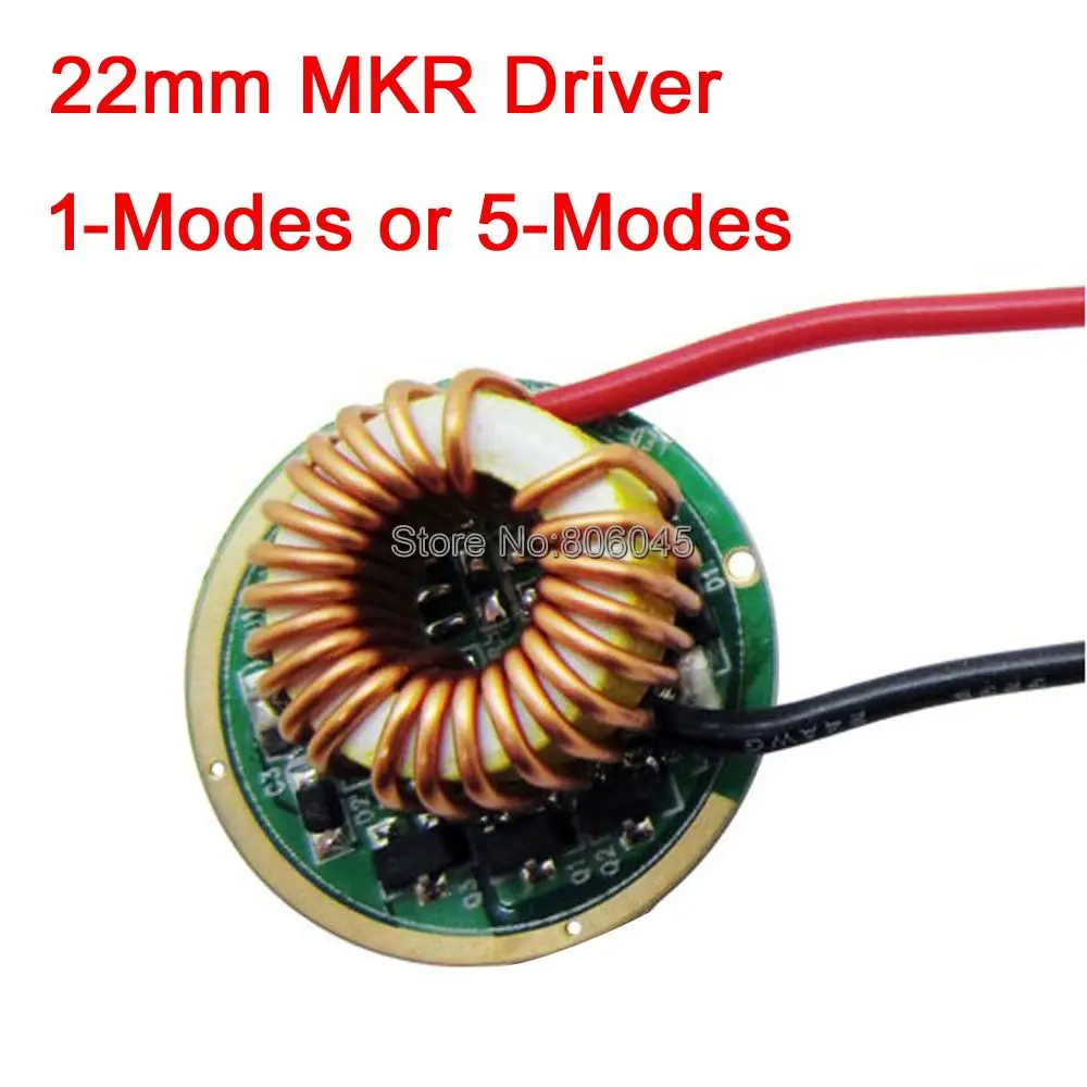 22mm High Power LED Driver 1 Mode or 5 Modes Input DC 7-15V Output DC6V 2.4A Used with Cree MKR MK-R 6V LED Emitter Diode
22mm High Power LED Driver 1 Mode or 5 Modes Input DC 7-15V Output DC6V 2.4A Used with Cree MKR MK-R 6V LED Emitter Diode